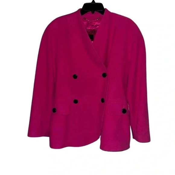 Escada Wool Cashmere Bright Pink Size 38 - Picture 2 of 7